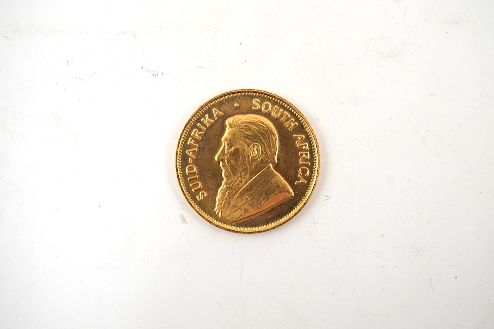 Gold coins, South Africa, gold Half Krugerrand, 1980, about UNC.